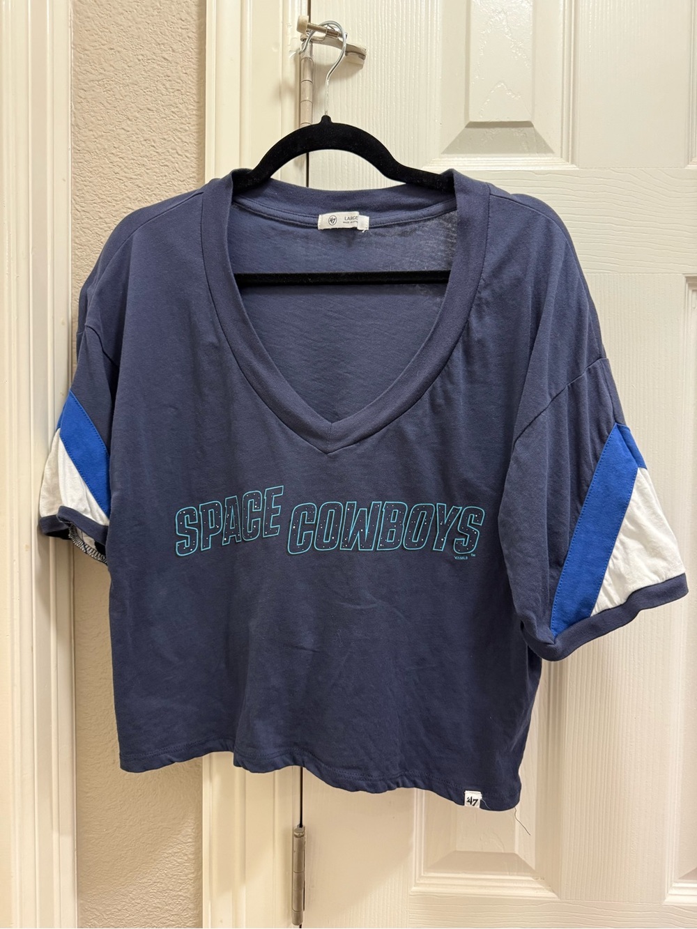 47 Navy 'Space Cowboys' Short Sleeve Tee with Blue & White Accents